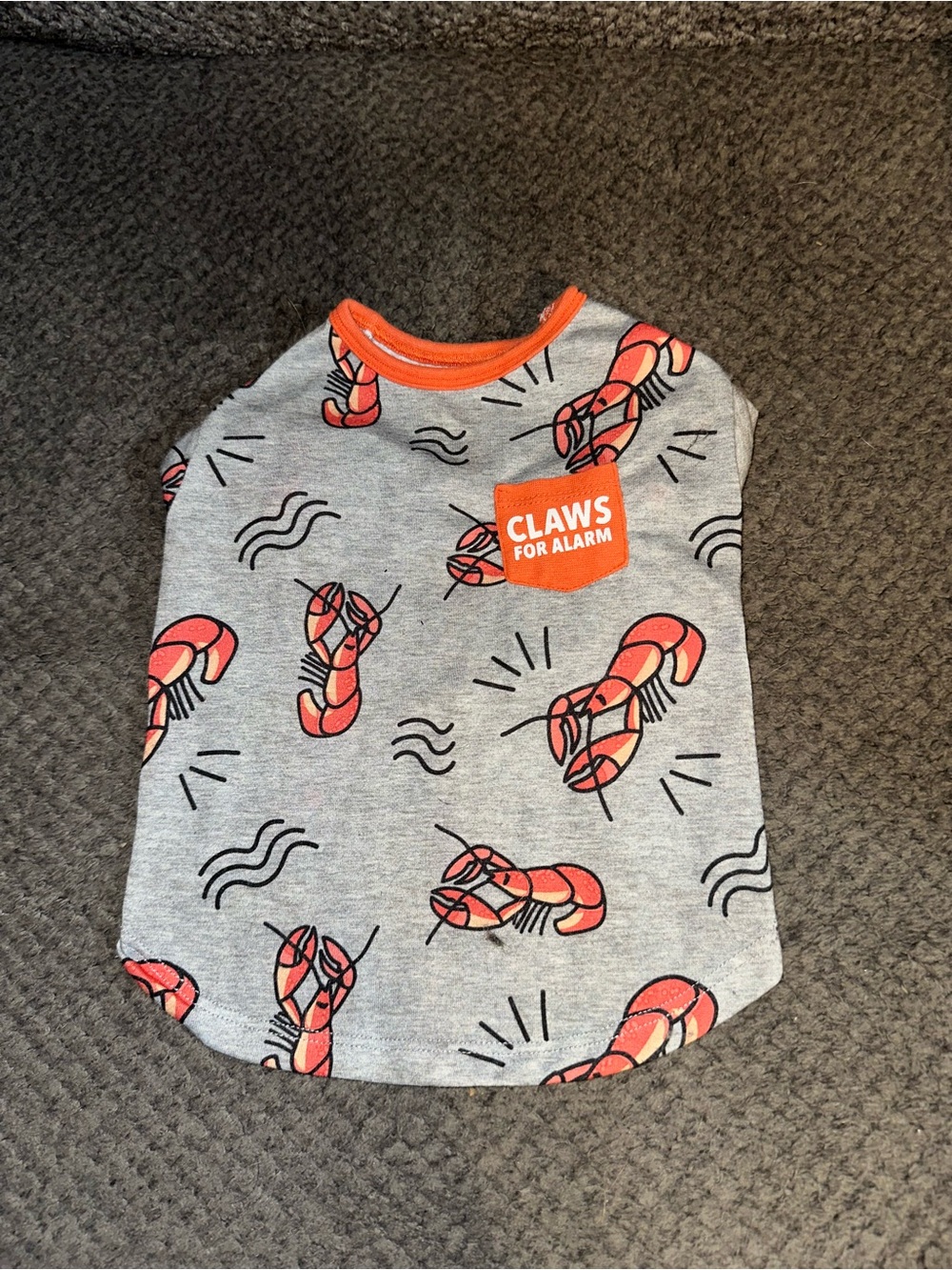 Vibrant Life Lobster Claws For Alarm Dog Shirt Size Small